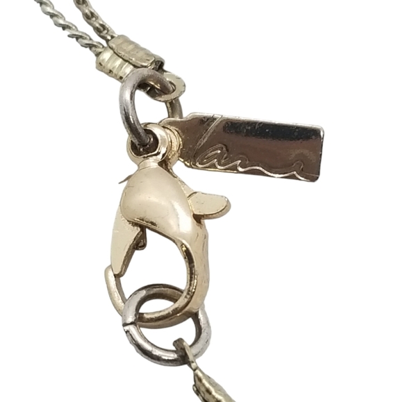 LANI  LAYERED GOLDTONED CABLE NECKLACE WITH GLASS CRYSTAL & SHIMMERY GOLD BEADS - Picture 5 of 5